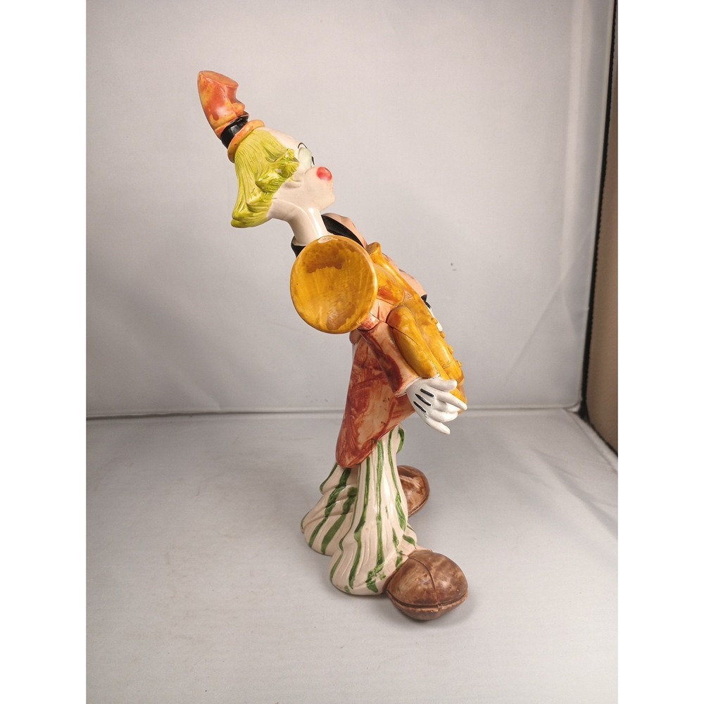 Vintage Fontanini Depose Italy Clown Saxophone Statue Figurine 9.5" x 4.75" - Picture 4 of 6